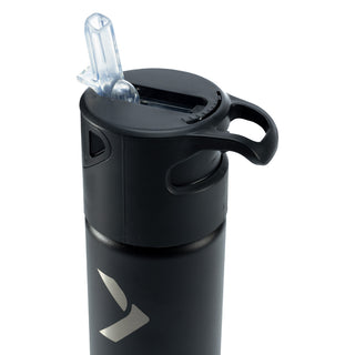 Hydration+ Infusion Insulated Black Water Bottle 18 ounce