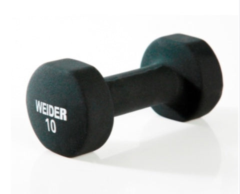 Weider 10 LB Neoprene Dumbbell